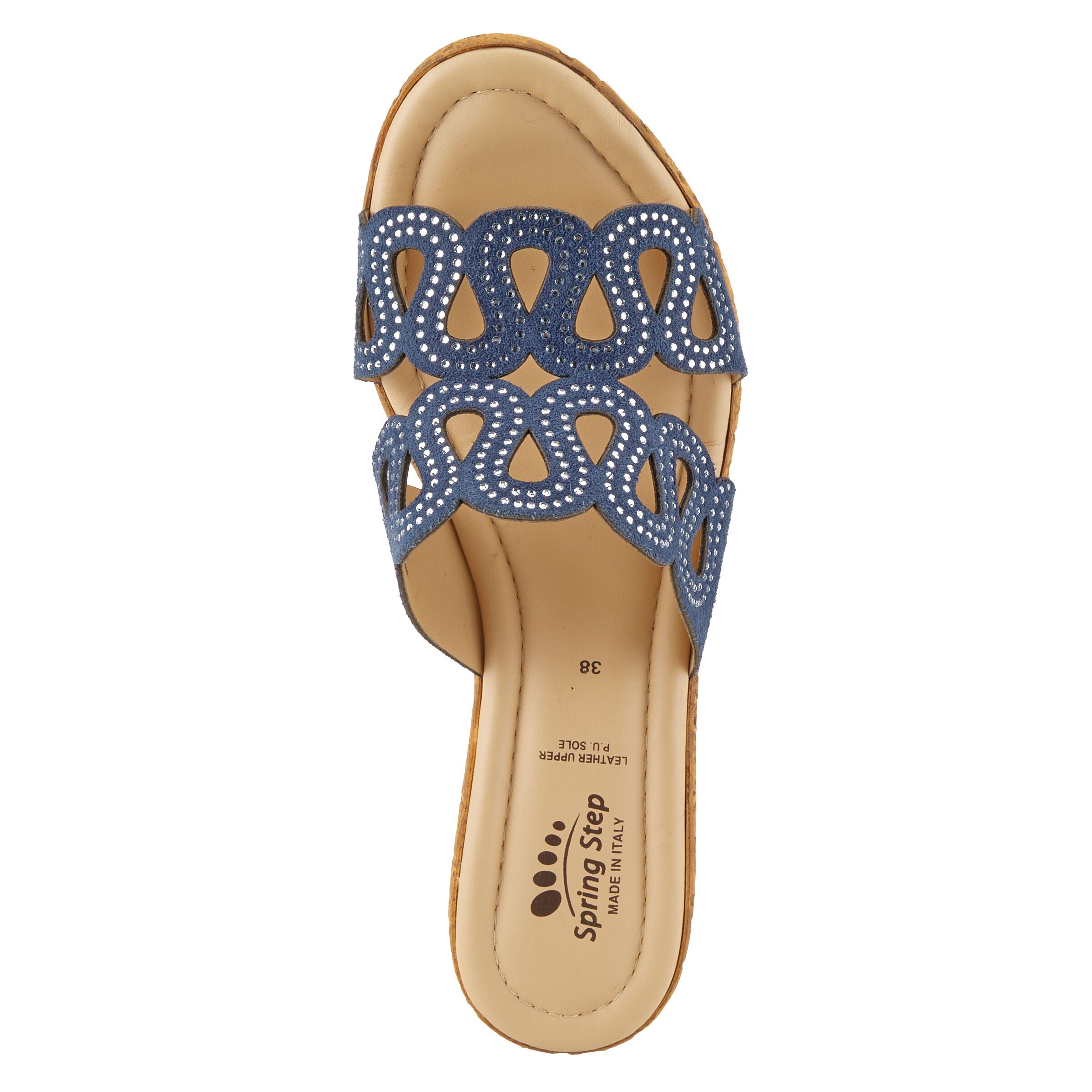 Mssteamy Slide Sandal, NAVY SUEDE, alternate image number 3