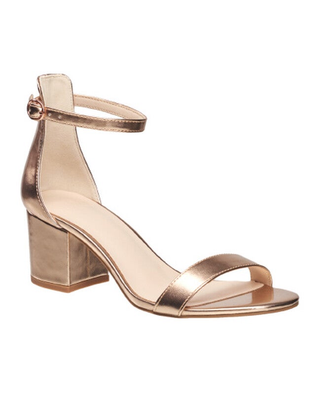 Fun Practical Heels Everyday Practical Heel Sandal, Rose Gold | Swimsuits For All