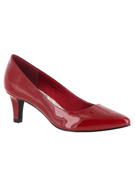 Pointe Pump by Easy Street®, RED PATENT, hi-res image number null