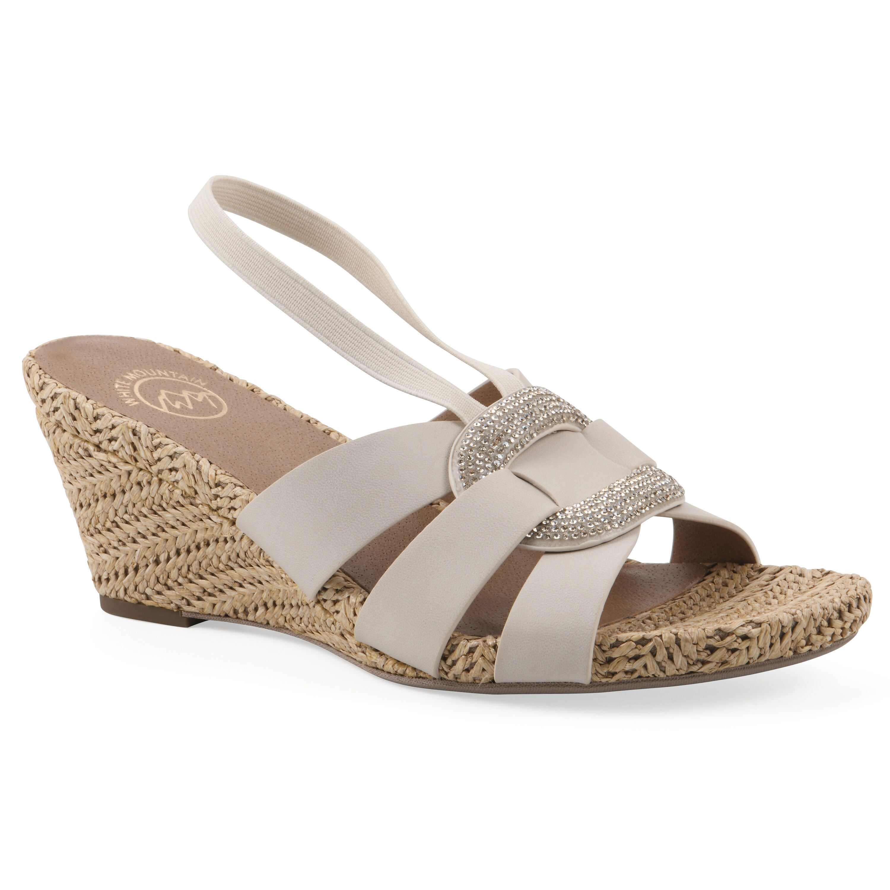 Atavi Wedge Sandal, EGGSHELL SMOOTH, hi-res image number 0
