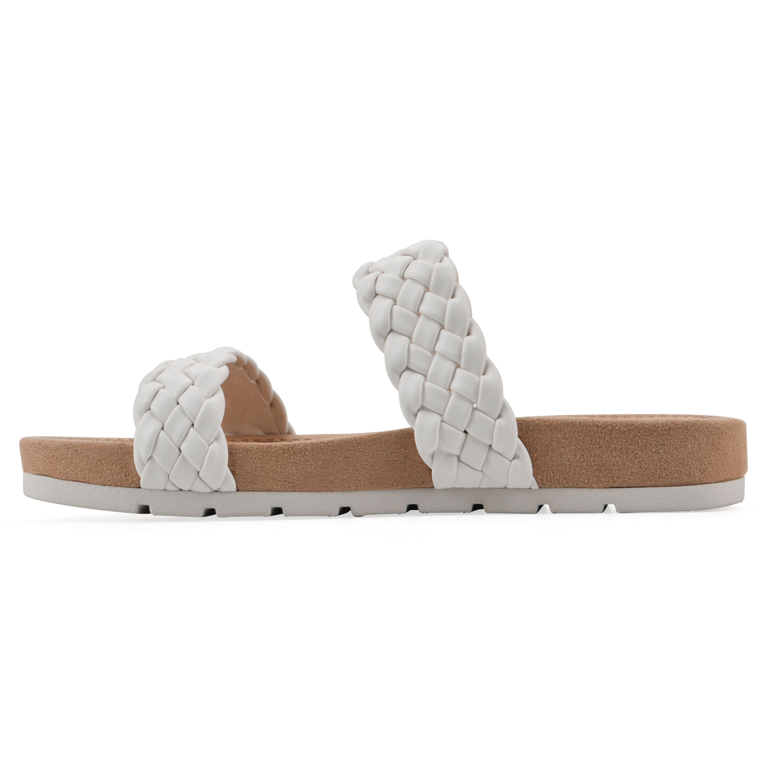 Truly Slide Sandal, WHITE SMOOTH, alternate image number 3
