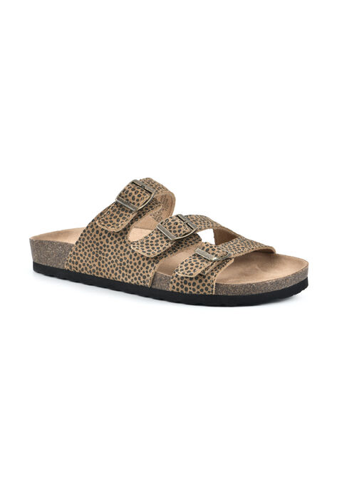 White Mountain Greatest Footbed Sandal, TAN PRINT LEATHER, hi-res image number null