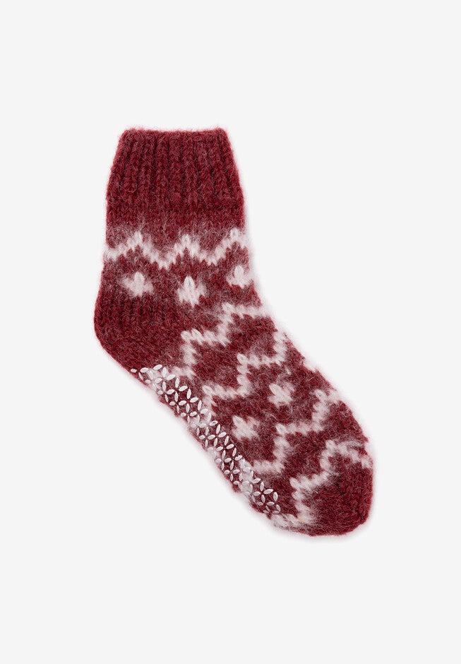 Cozy Ankle Socks, CHIANTI IVORY, hi-res image number null