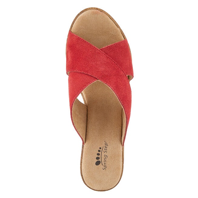 Blanchar Slide Sandal, RED SUEDE, alternate image number null