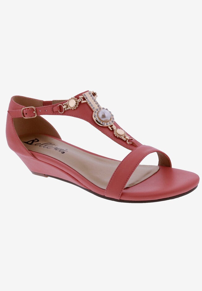 Lynn Wedge Sandal, PEACH, hi-res image number 0