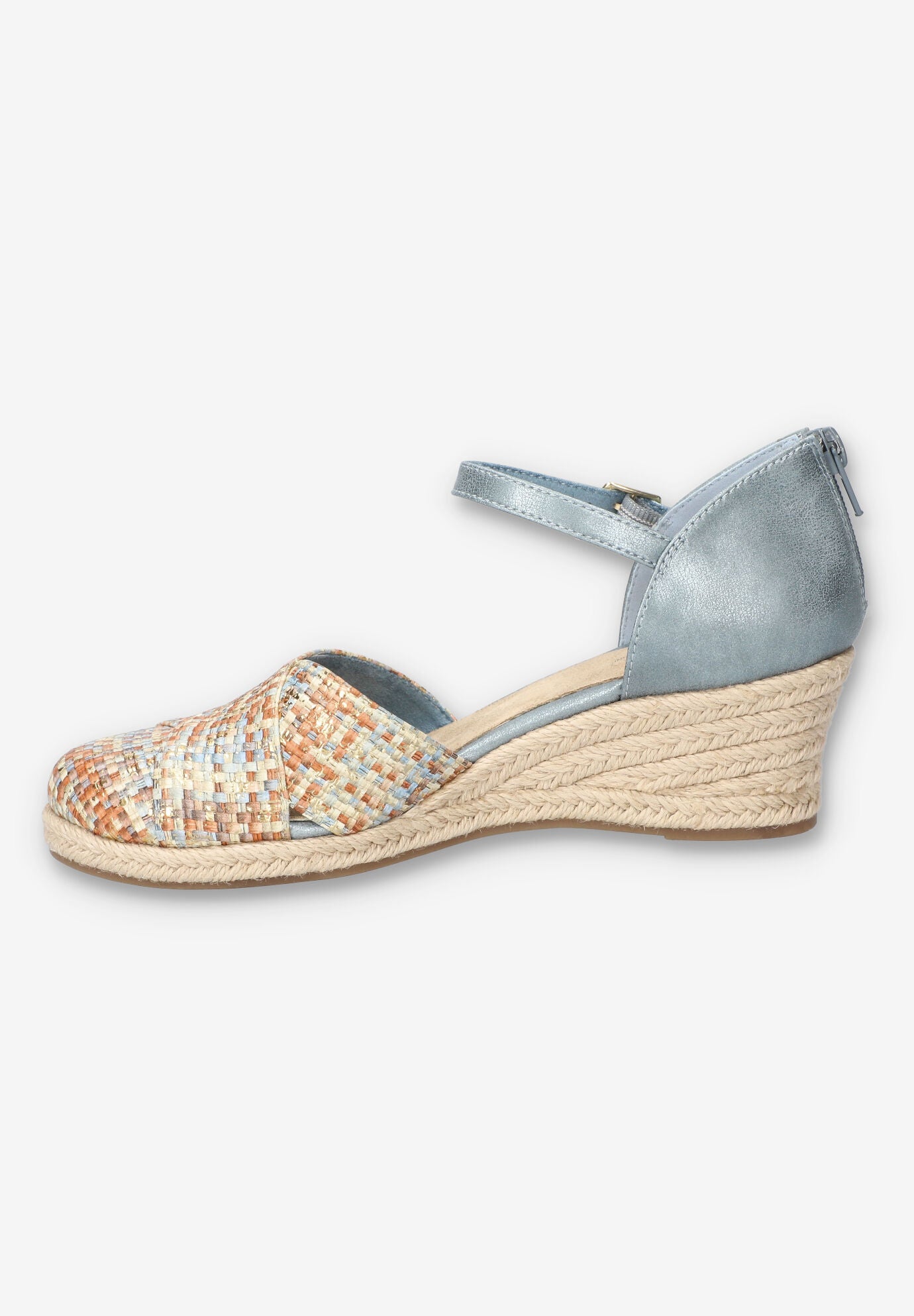 Coast Espadrille Wedge, PASTEL MULTI WOVEN, alternate image number 4