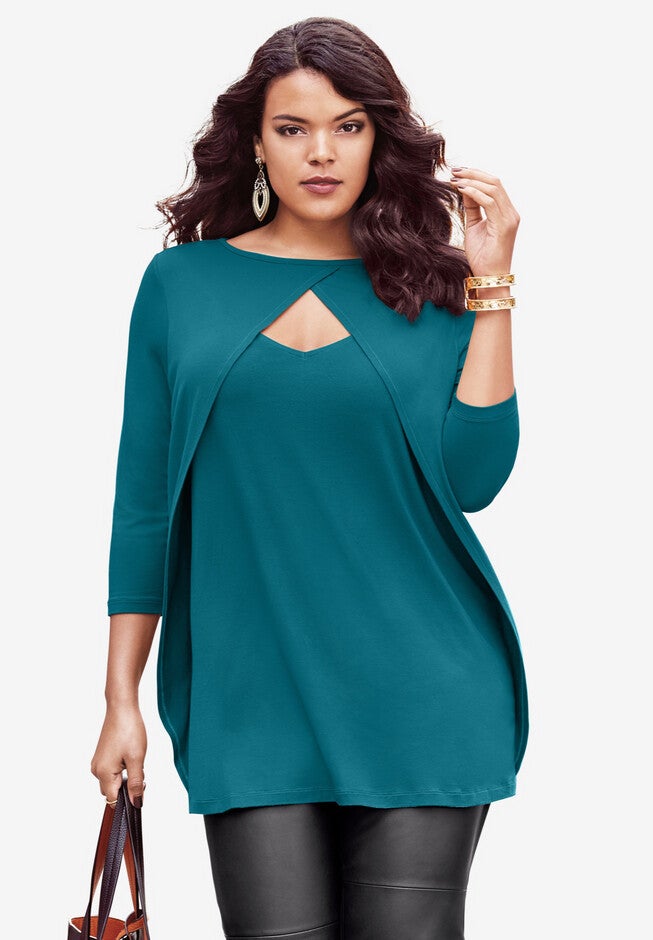 Keyhole Ultra Femme Tee, DEEP LAGOON, hi-res image number null