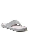 Dearfoam Melanie Colorblocked Microfiber Terry Thong, SLEET, hi-res image number null