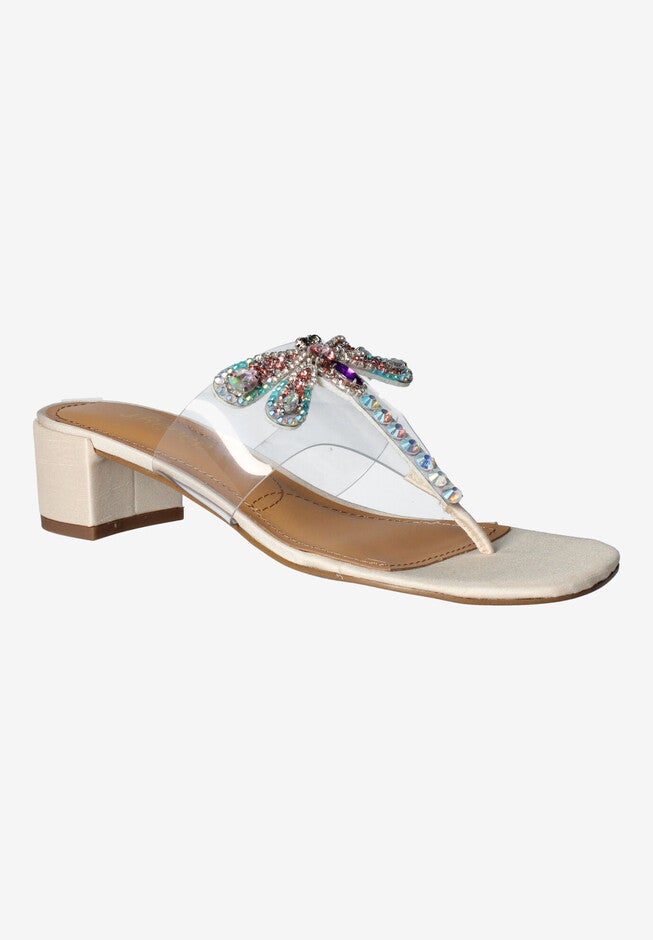 Rishani Thong Sandal, CLEAR IVORY, hi-res image number 0