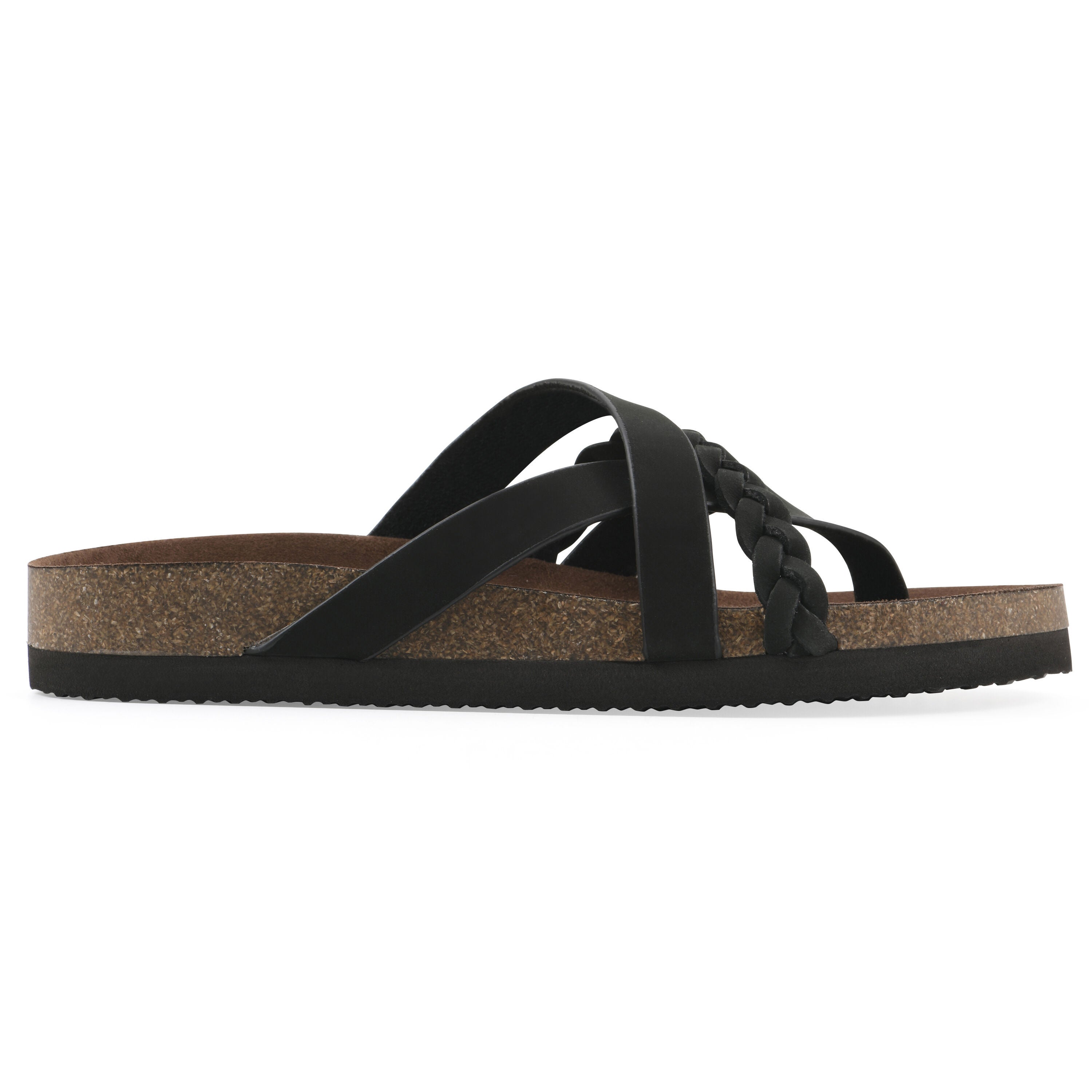 Halogen Footbeds Sandal, BLACK NUBUCK, alternate image number 2
