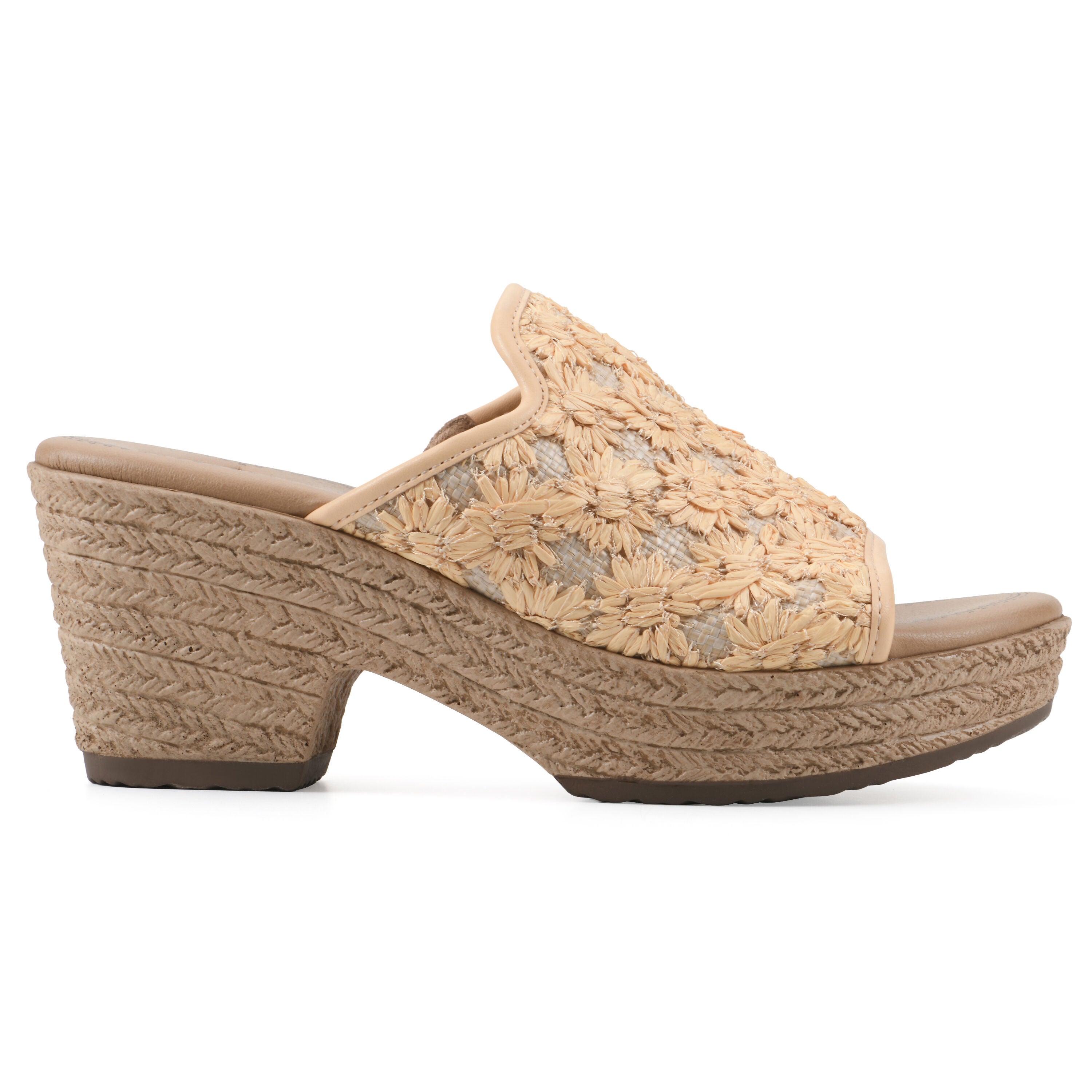 Bizzie Wedge Sandal, MUSTARD FABRIC, alternate image number 2