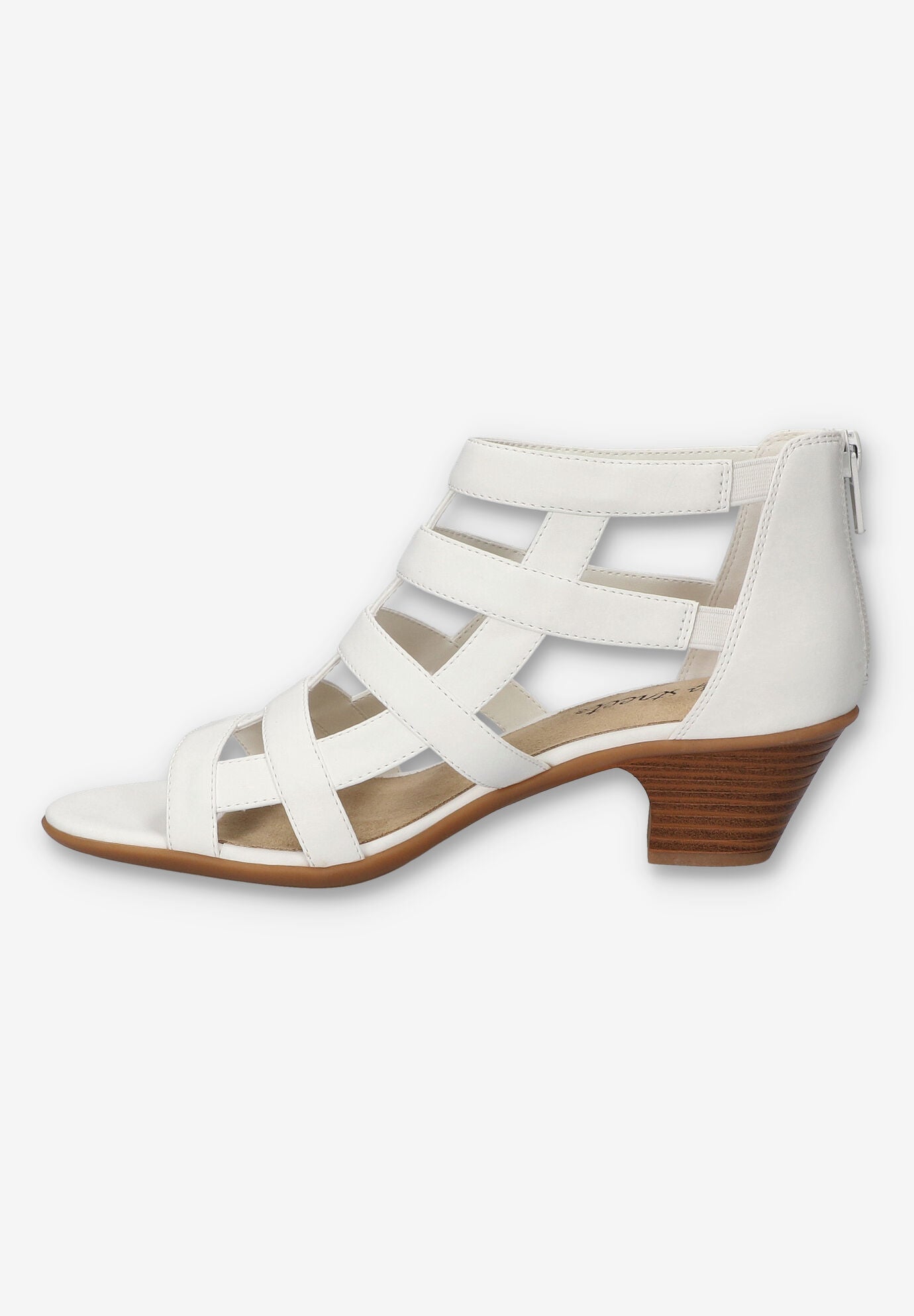 Marg Gladiator Sandal, WHITE, alternate image number 4