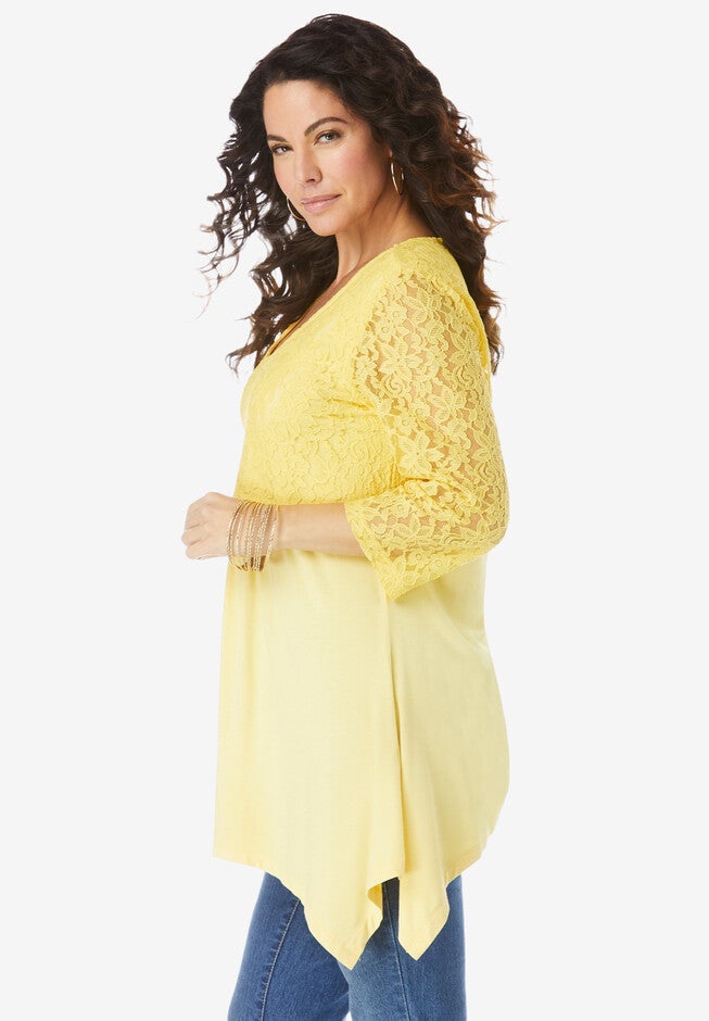 Lace-Trim Ultra Femme Tunic, , alternate image number null