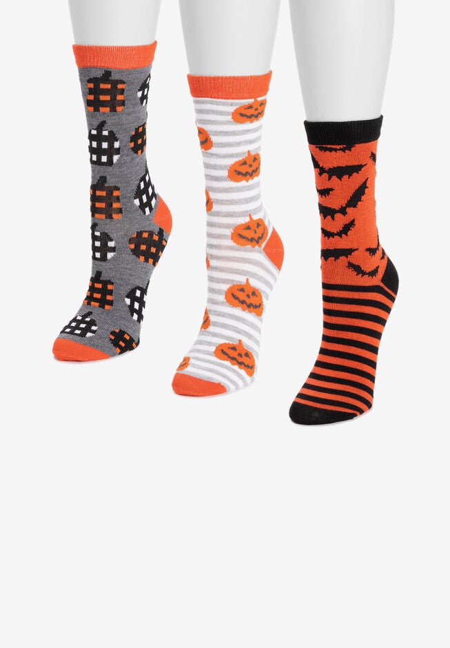 3 Pack Holiday Crew Socks, , alternate image number null