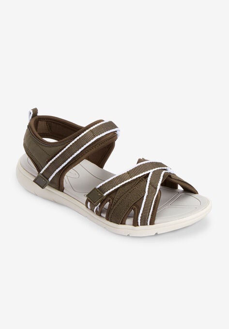The Annora Water Friendly Sandal, DARK OLIVE, hi-res image number null