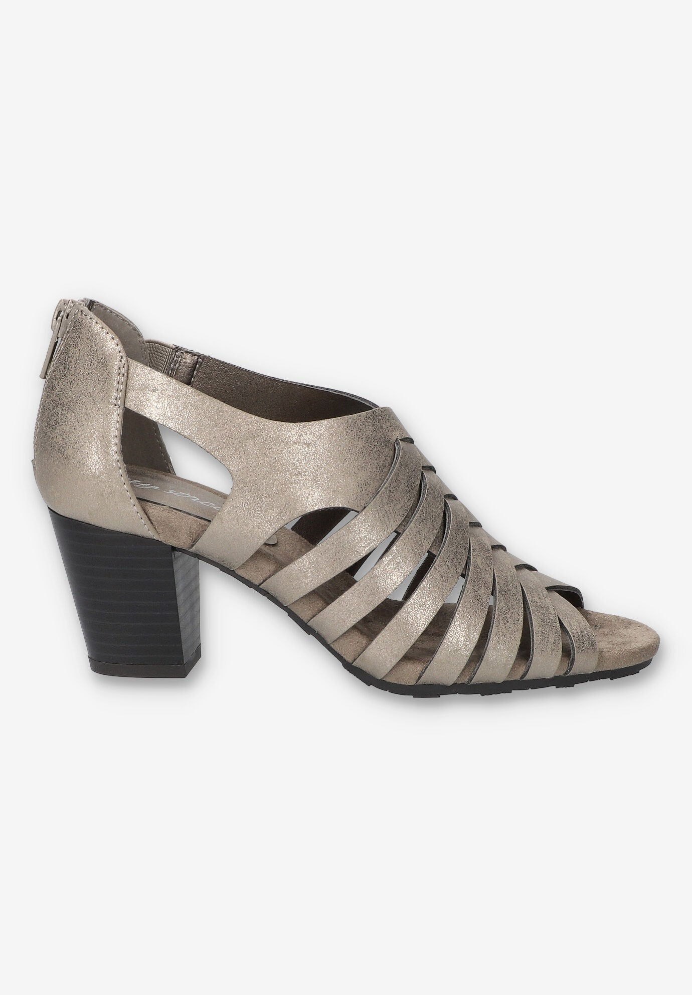 Vanni Block Heel Sandal, PEWTER, alternate image number 2