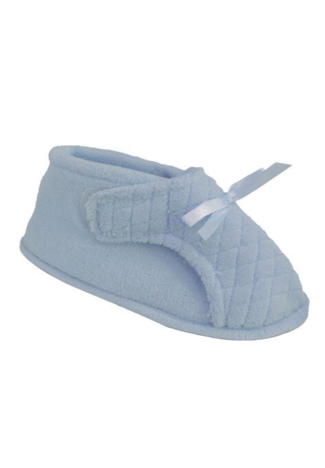 Micro Chenille Adjustable Slipper by Muk Luks®, BLUE, hi-res image number null