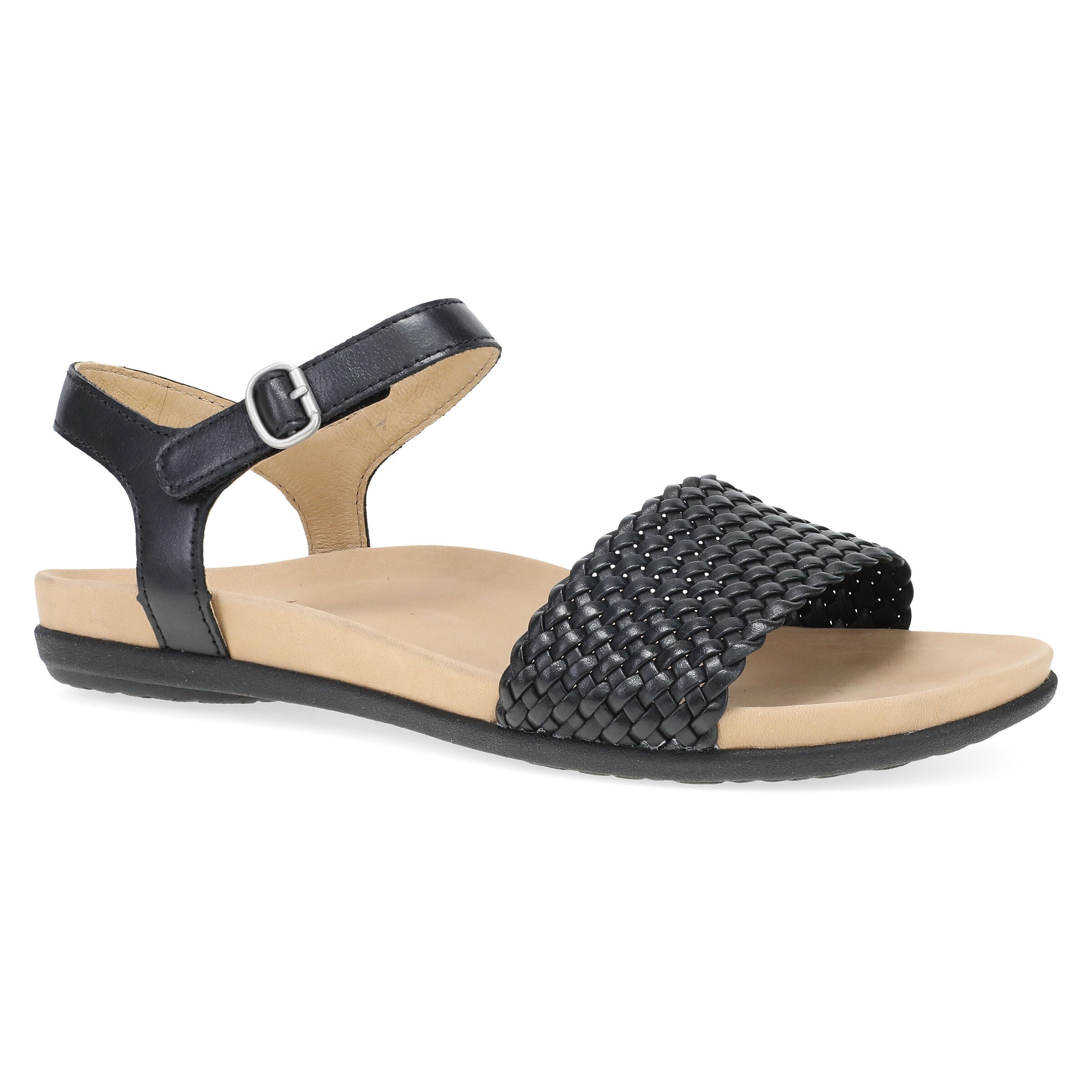 Jodie Black Woven Sandal, BLACK, hi-res image number 0