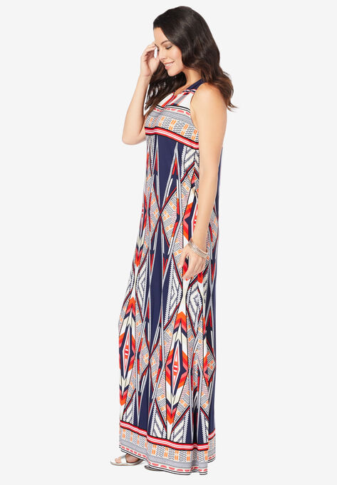 Ultrasmooth® Fabric Print Maxi Dress, , alternate image number null