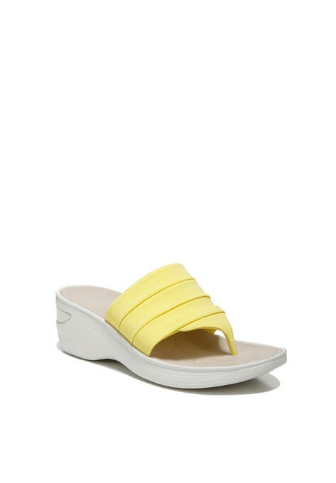 Dallas Wedge Thong Sandal, YELLOW, hi-res image number null