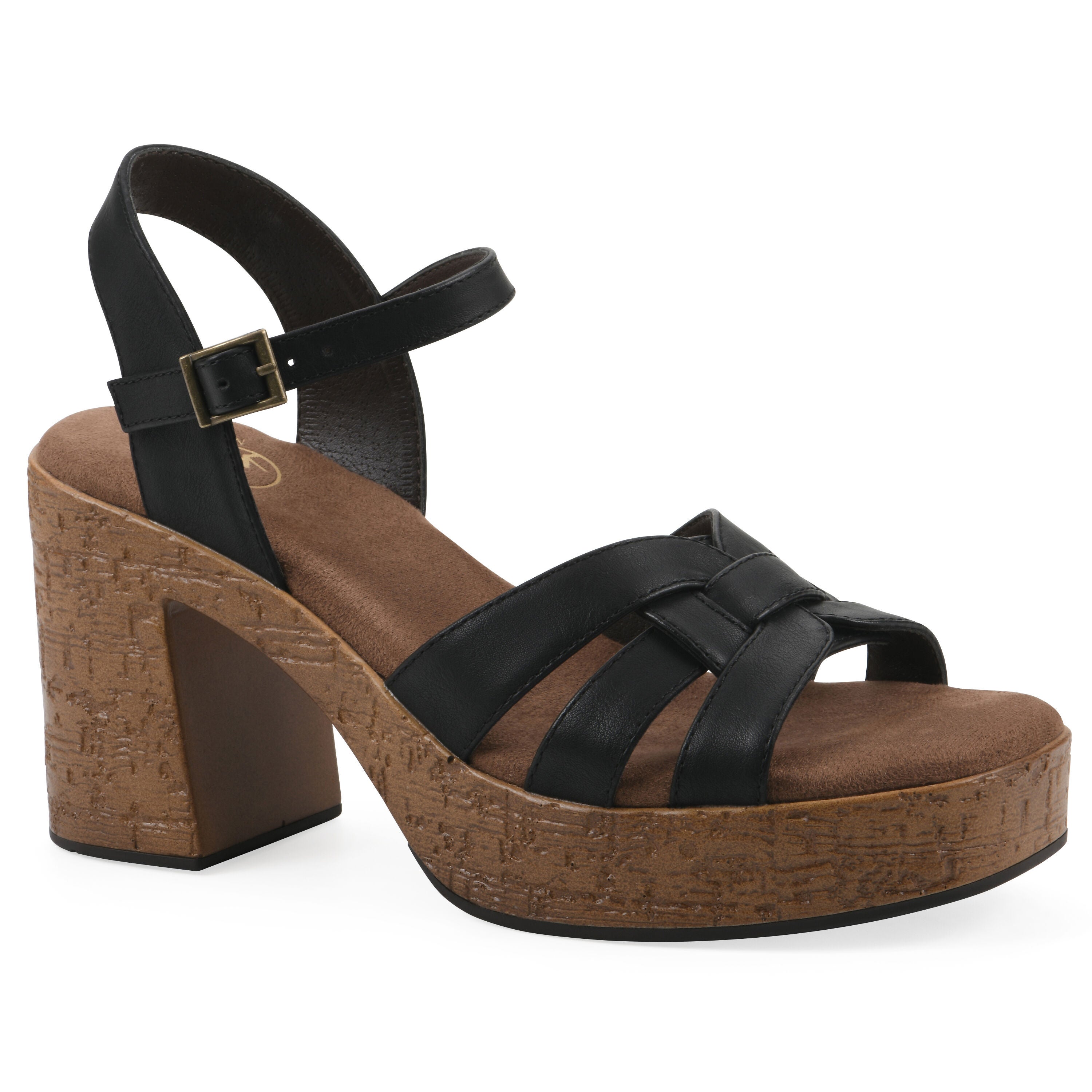 Barista Platform Sandal, BLACK SMOOTH, hi-res image number 0