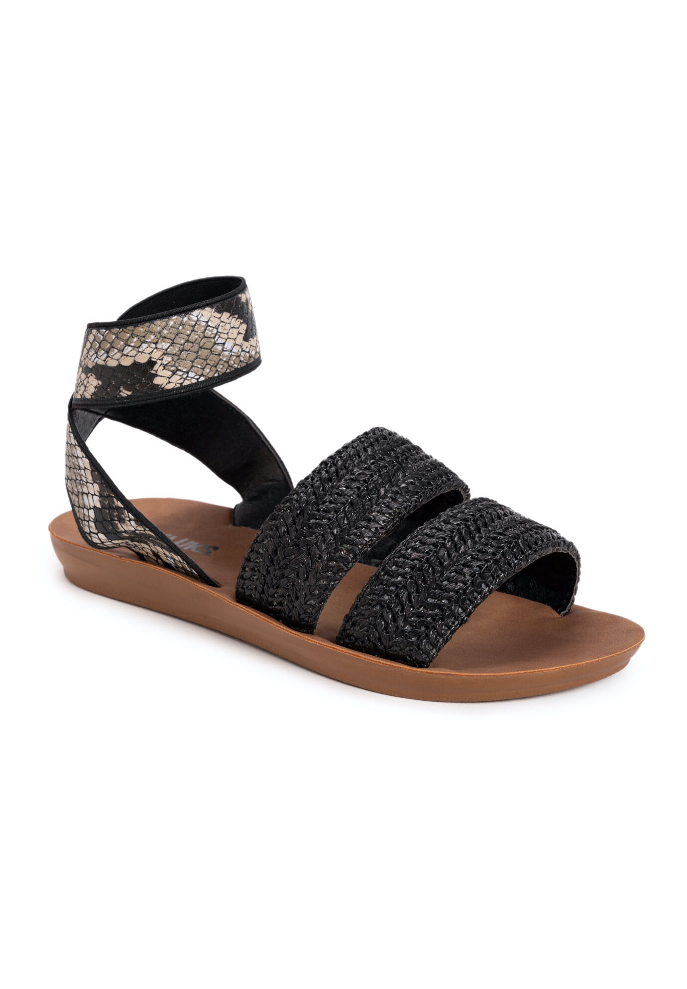 Women's About Me Sandals by MUK LUKS in Black (Size 9 M)