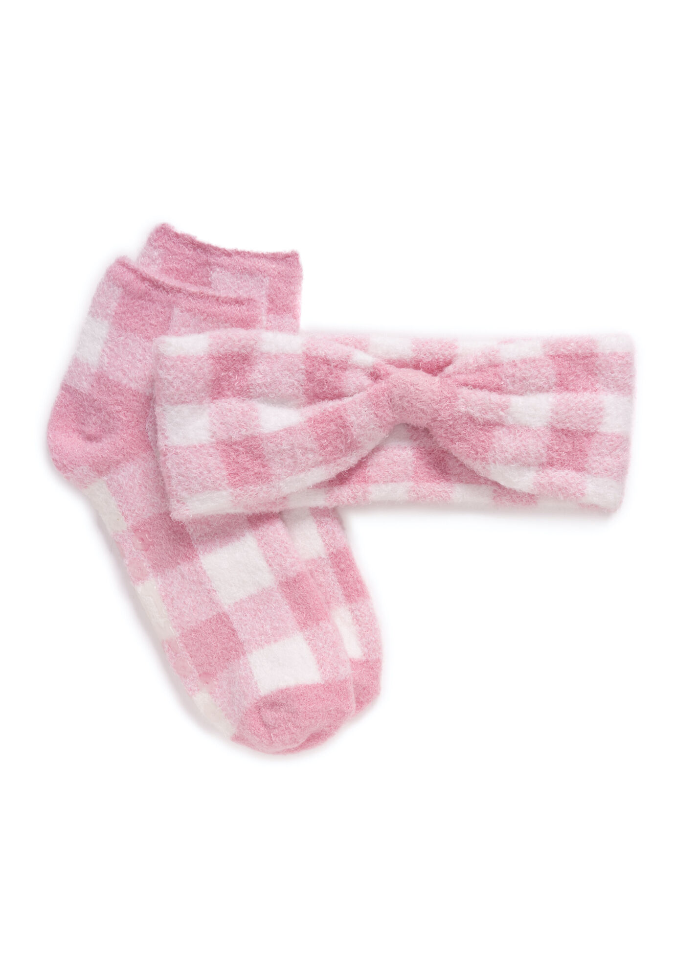 Women's Aloe Infused Sock And Headband Set by MUK LUKS in Pink (Size ONE)