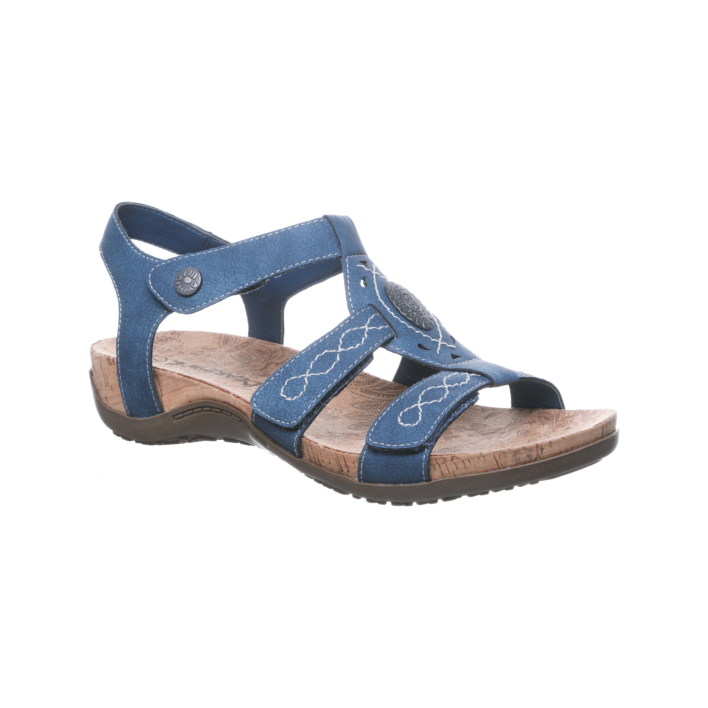Wide Width Women's Ridley Ii Sandals by BEARPAW in Blue (Size 10 W)