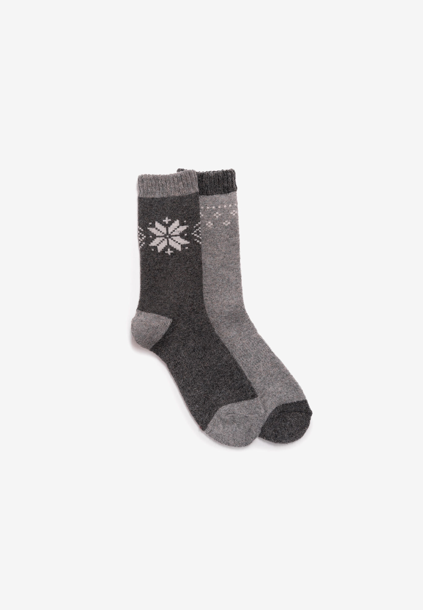 Women's 2 Pair Pack Wool Boot Socks by MUK LUKS in Dark Grey Ash (Size ONE)