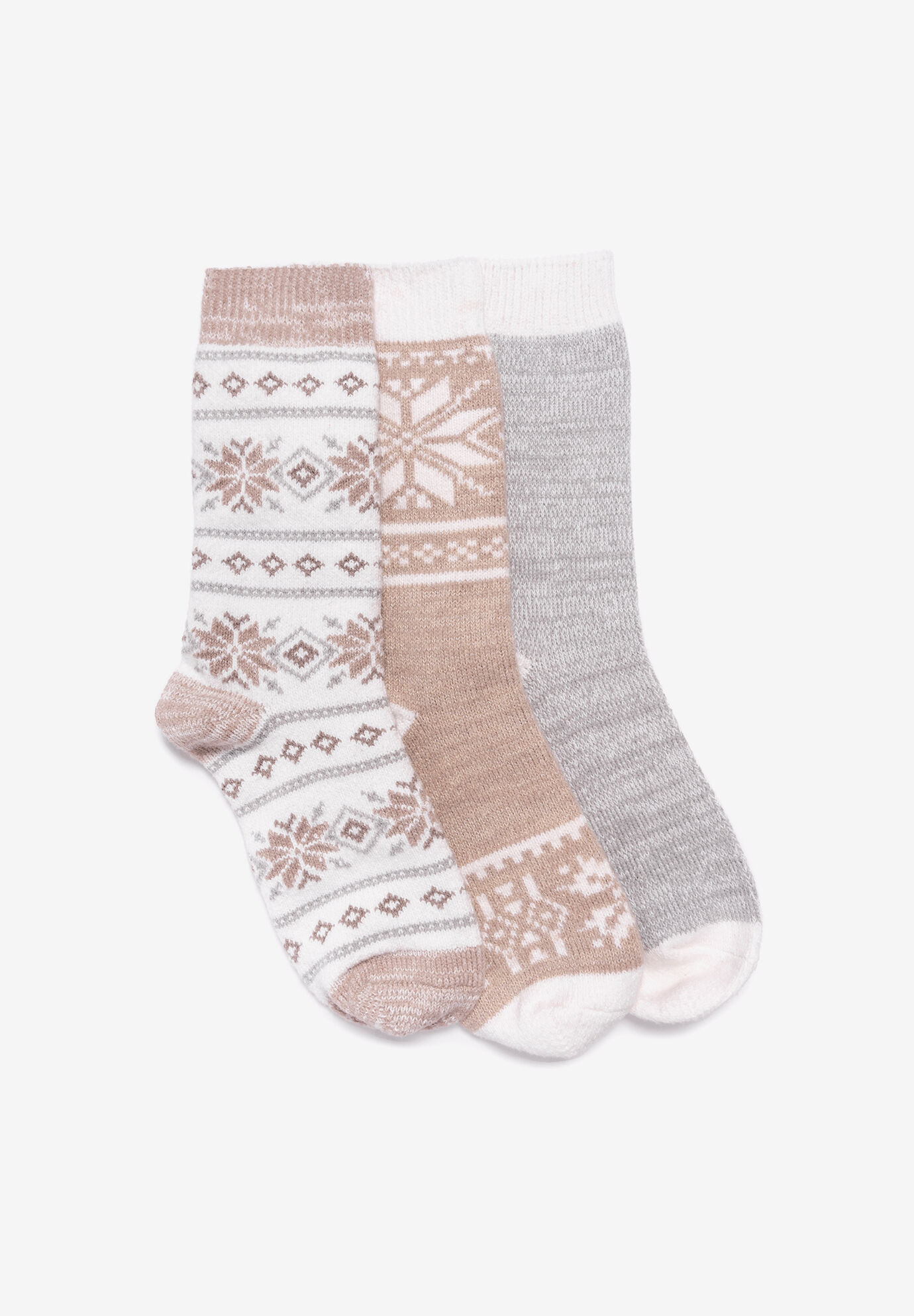 Women's 3 Pair Pack Boot Socks by MUK LUKS in Winter Shimmer (Size ONE)