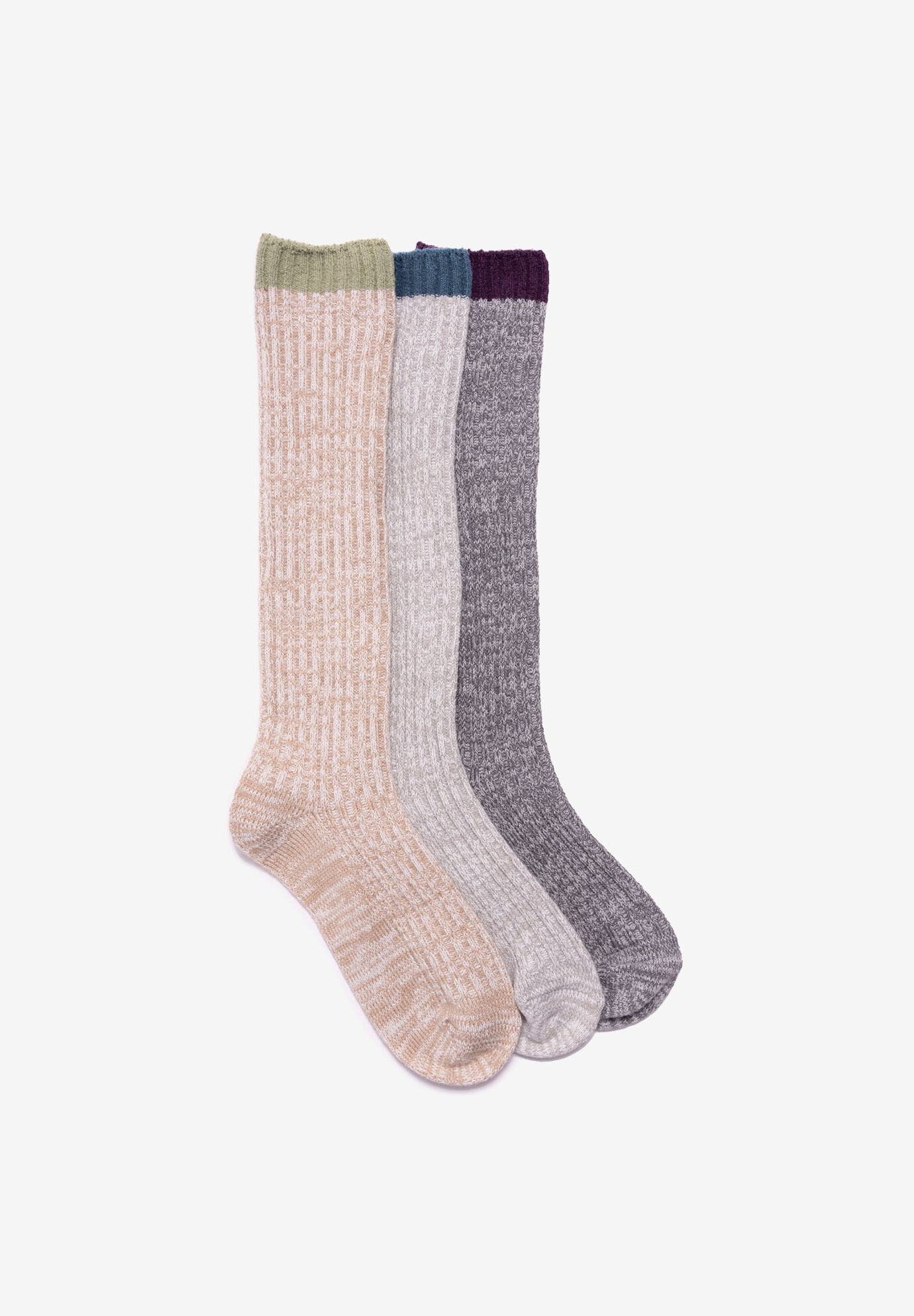 Women's 3 Pair Pack Fluffylouch Socks by MUK LUKS in Warm (Size ONE)