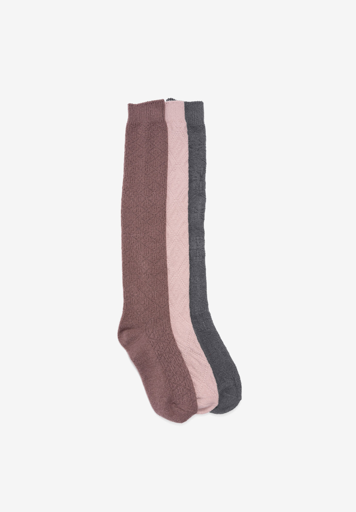 Women's 3 Pair Pack Knee High Socks by MUK LUKS in Muted Tone (Size ONE)