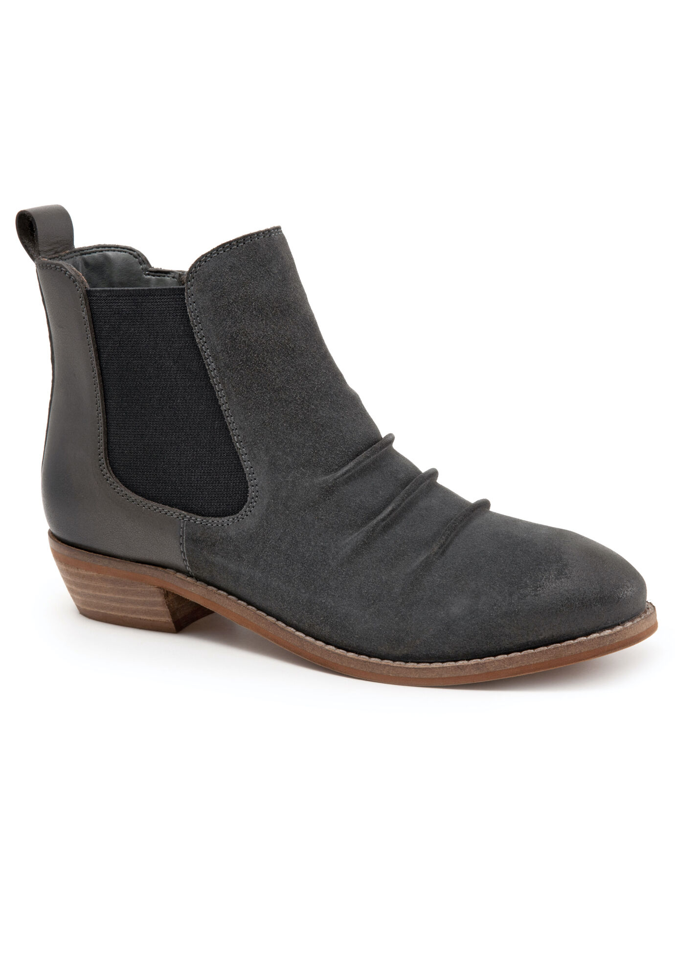 Extra Wide Width Women's Rockford Boot by SoftWalk in Charcoal Suede (Size 9 WW)