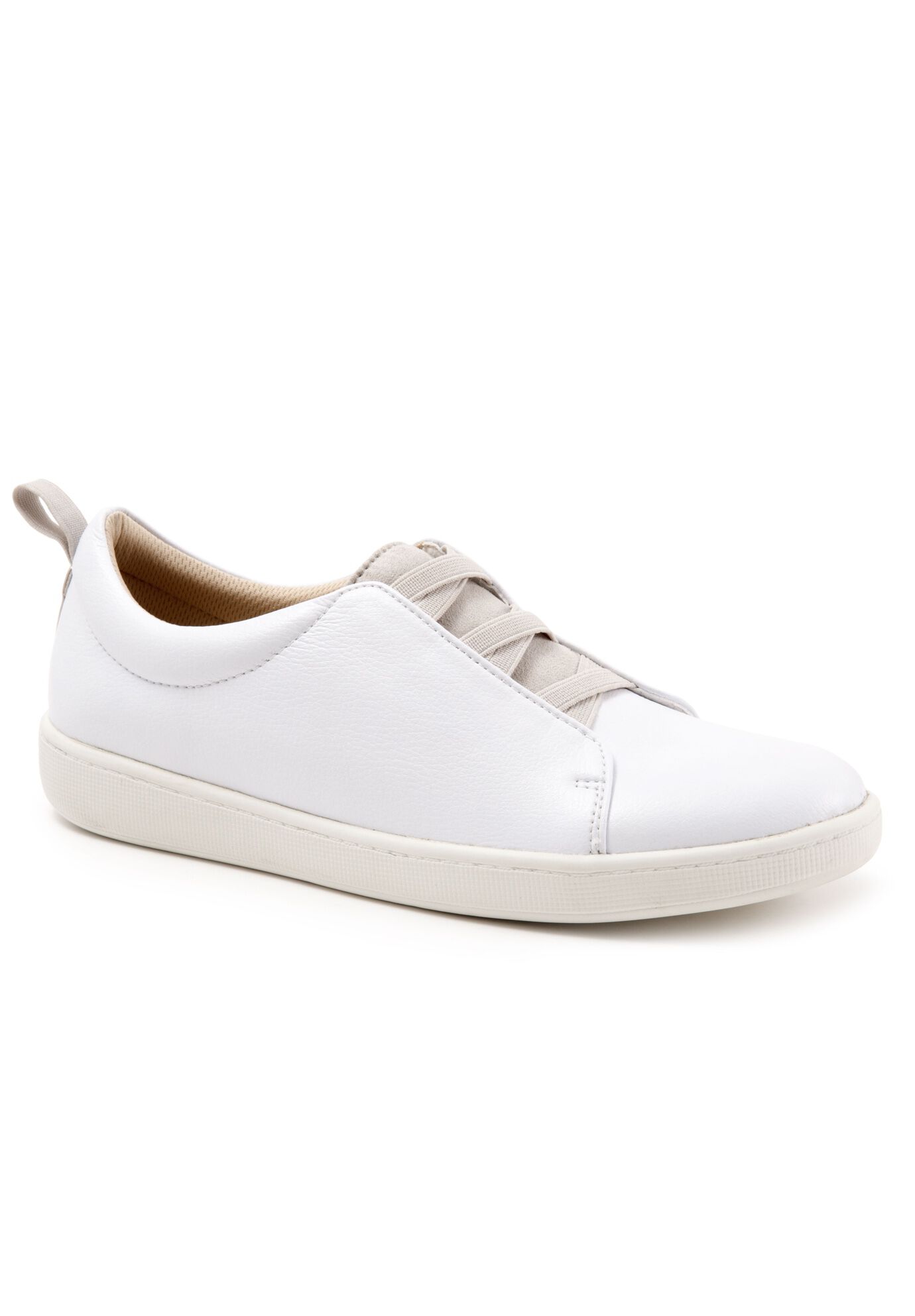Extra Wide Width Women's Arville Slip On by Trotters in White (Size 12 WW)