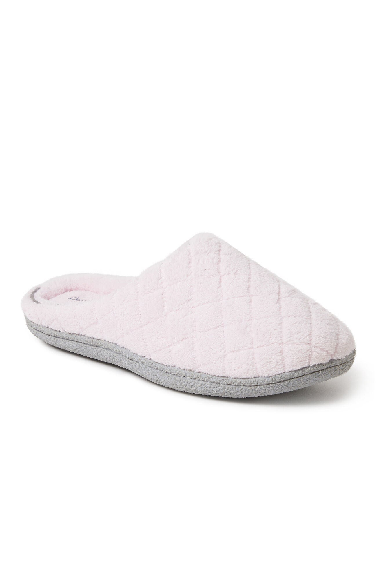 Wide Width Women's Leslie Quilted Terry Clog Slipper by Dearfoams in Fresh Pink (Size L W)