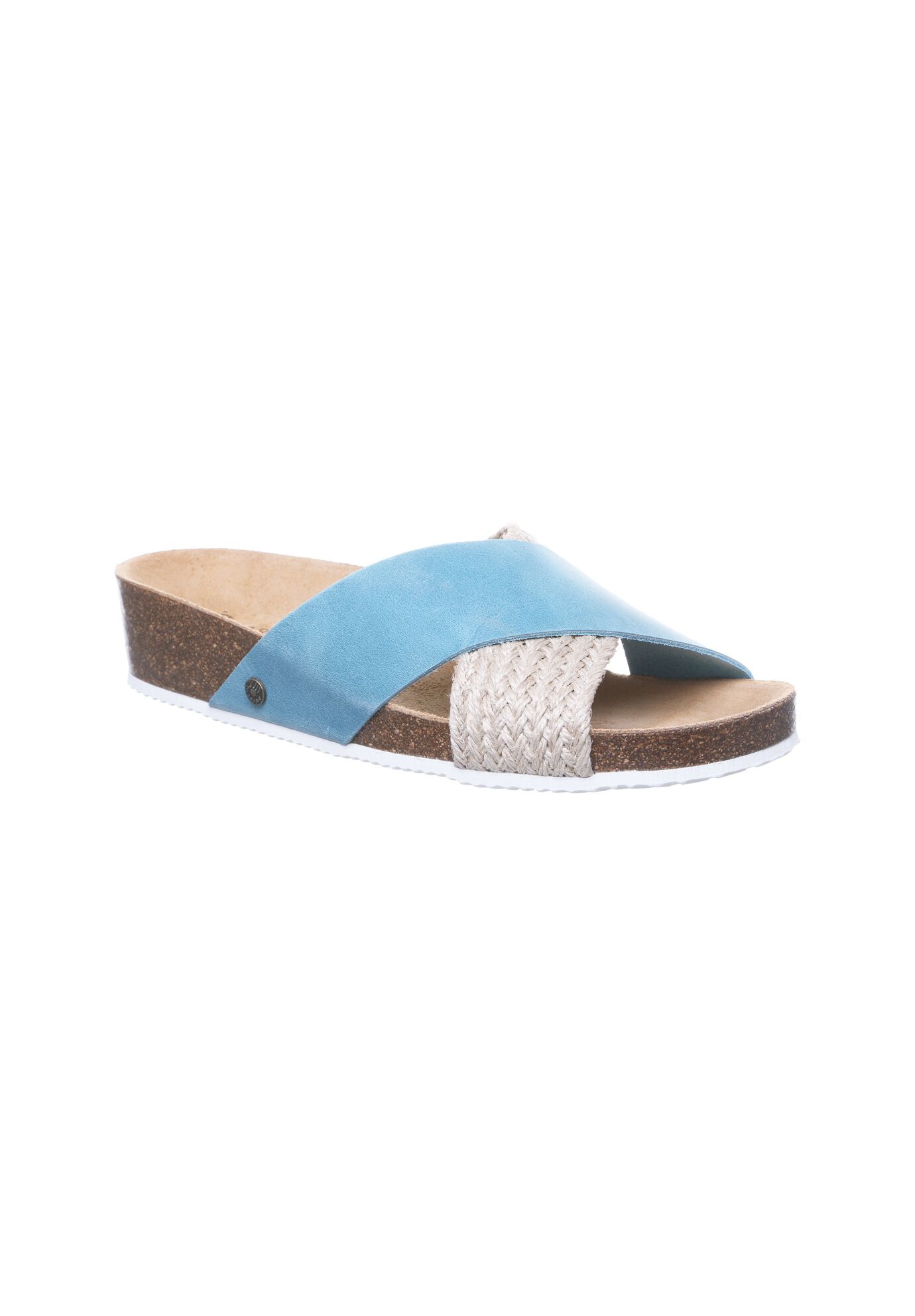Women's Bearpaw Valentina Comfort Footbed Sandal by BEARPAW in Blue (Size 8 M)