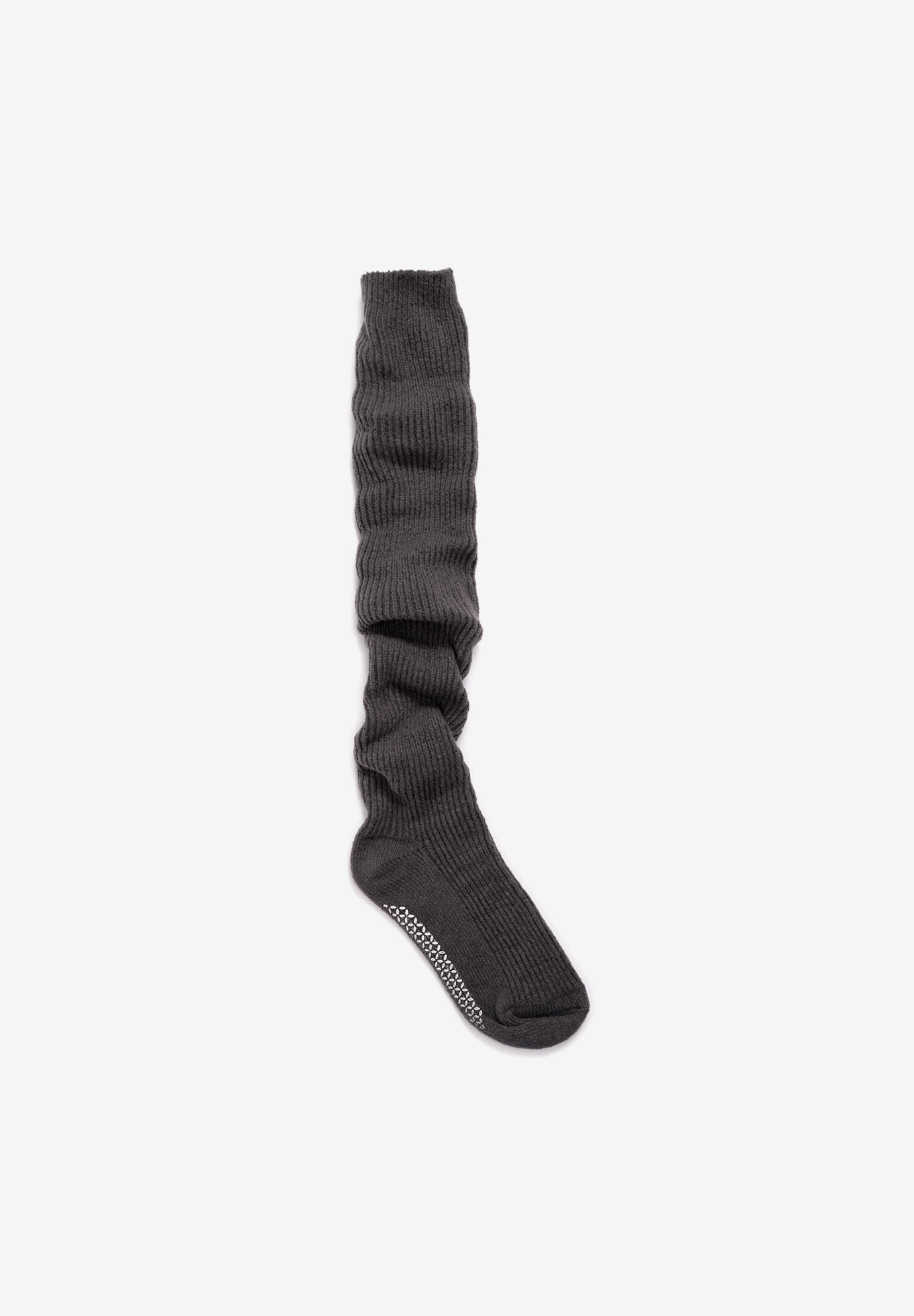 Women's Over The Knee Slouchy Socks by Kathy Ireland in Dark Grey Heather (Size ONE)