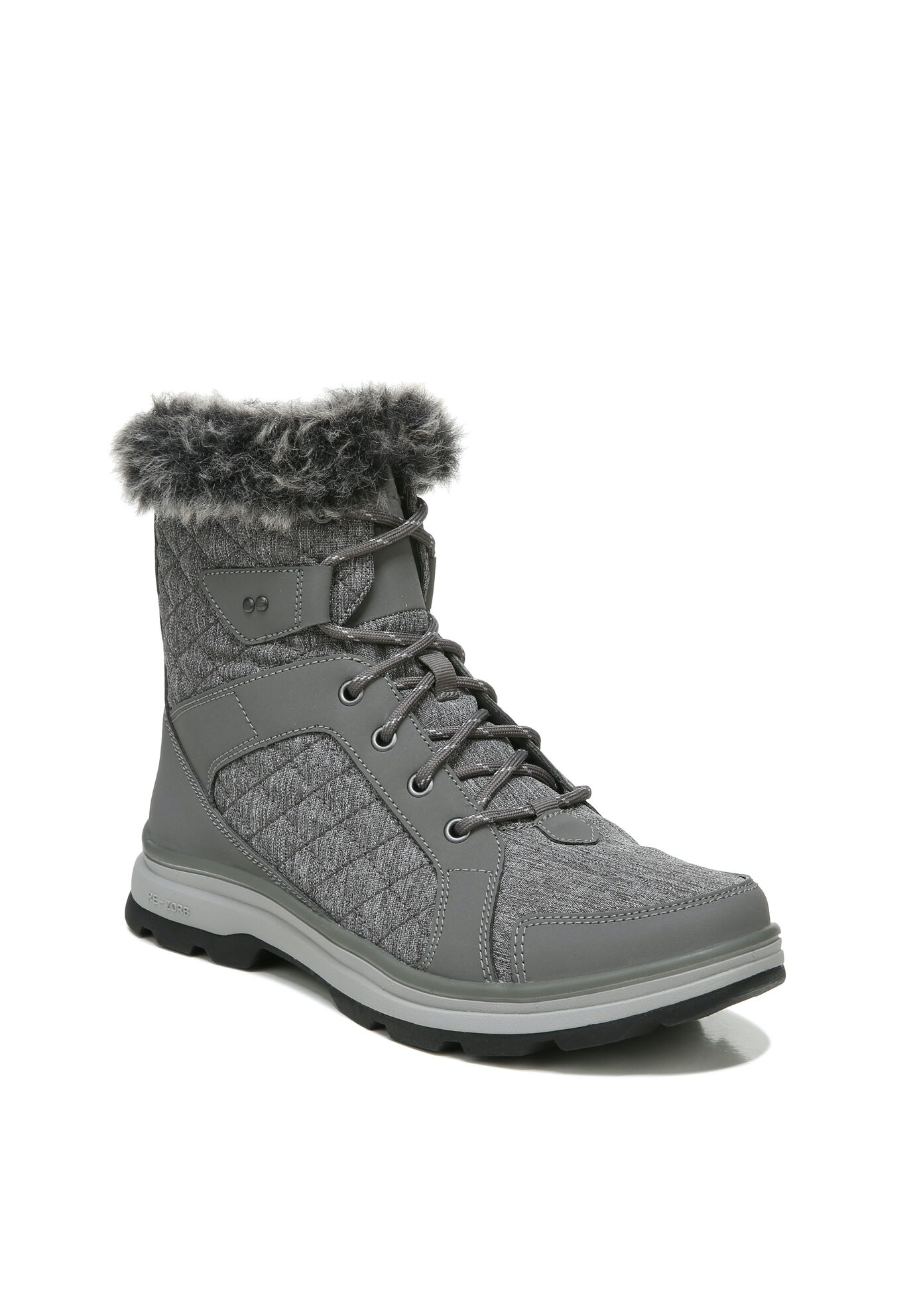 Wide Width Women's Brisk Water Repellent Hiking Boot by Ryka in Charcoal Grey (Size 7 1/2 W)