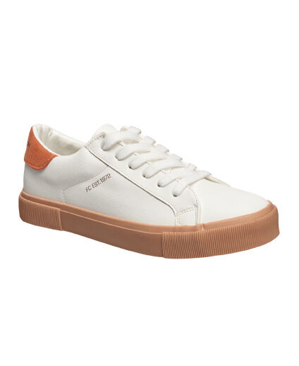 Women's Becka Sneaker by French Connection in White Orange (Size 7 1/2 M)