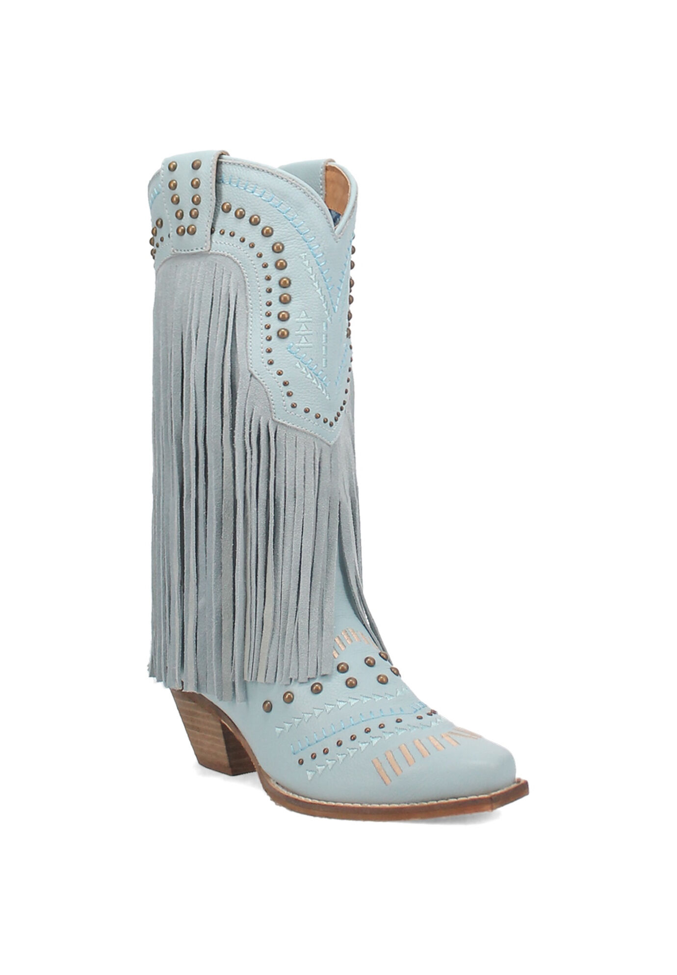Women's Gypsy Western Fringe Boot by Dingo in Blue (Size 6 M)