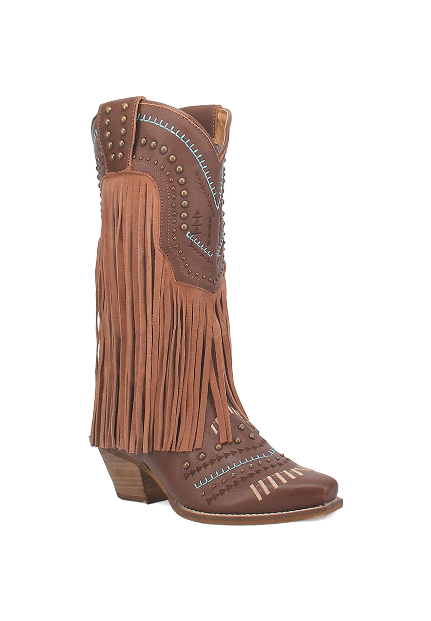 Women's Gypsy Western Fringe Boot by Dingo in Brown (Size 7 1/2 M)