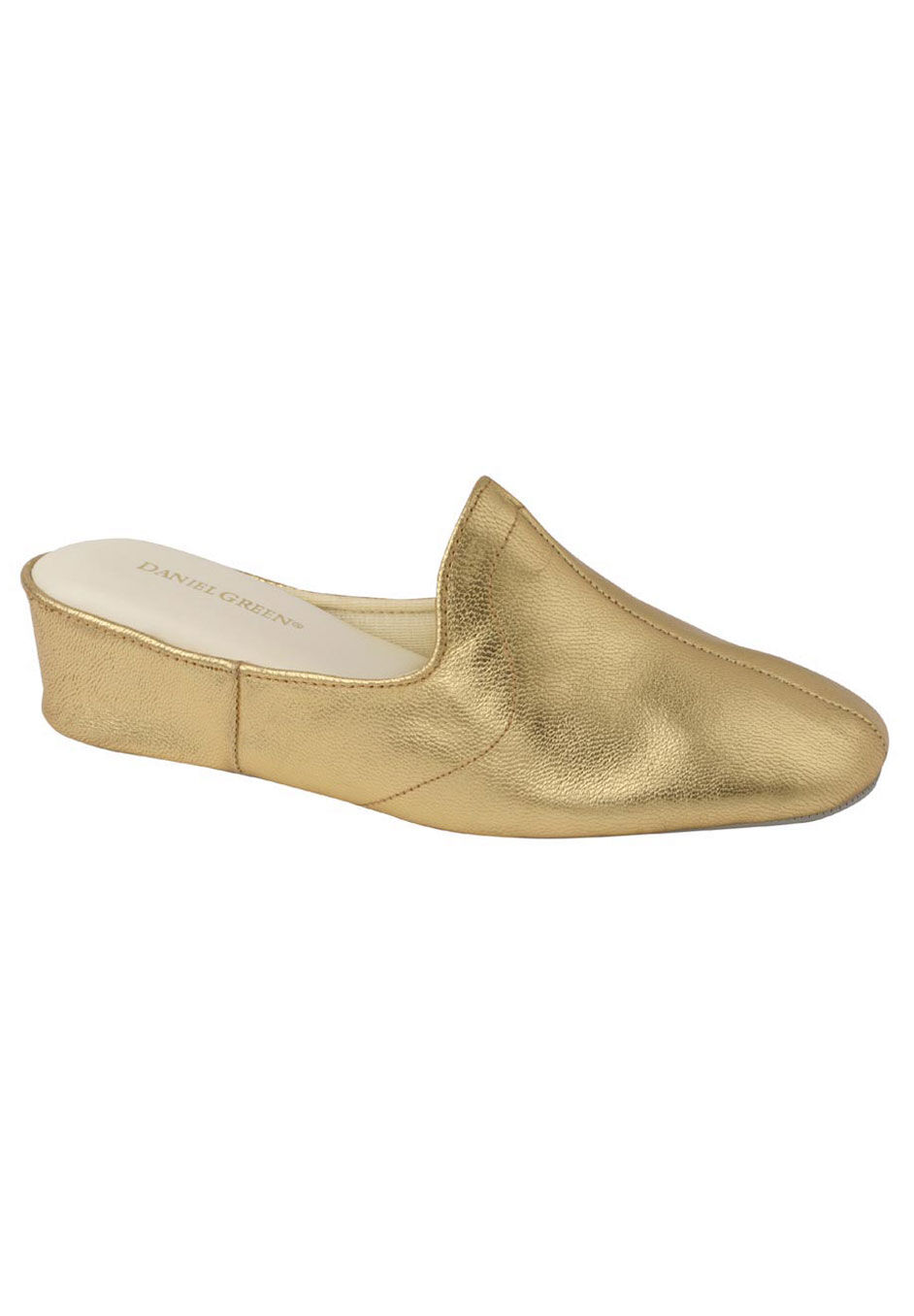 Wide Width Women's Glamour Slipper by Daniel Green in Gold (Size 10 W)