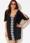 Hadley Embroidered Cover Up Tunic, BLACK, hi-res image number null