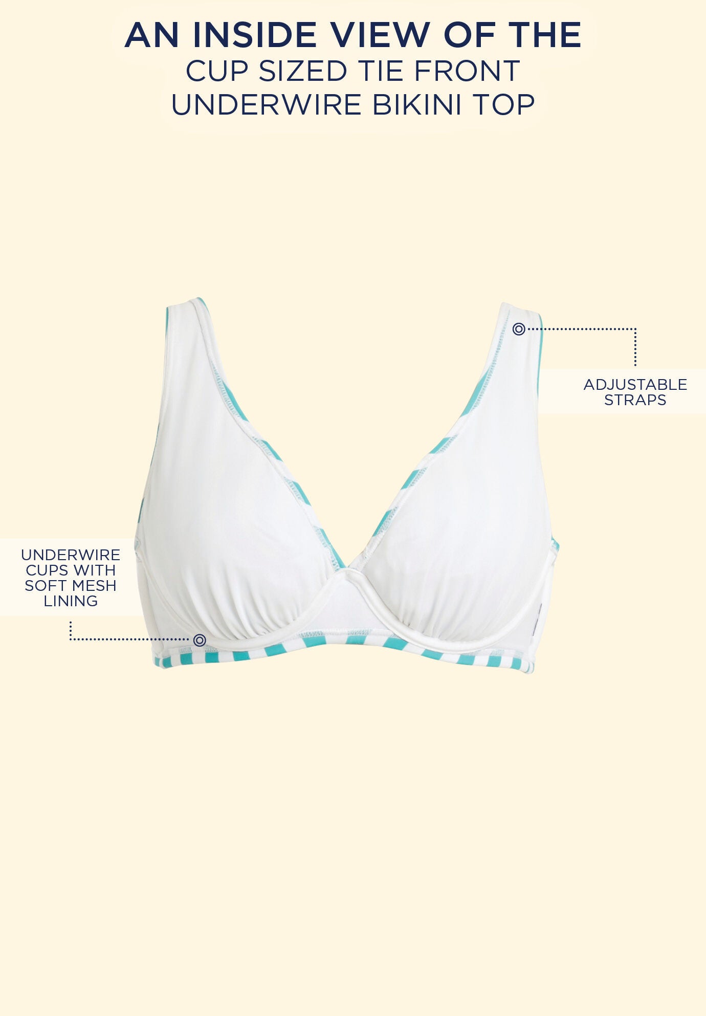 Under Wire Cup With Tie Side Bikini Swimwear