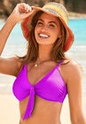 Mentor Tie Front Bikini Top, VERY FUCHSIA, hi-res image number null