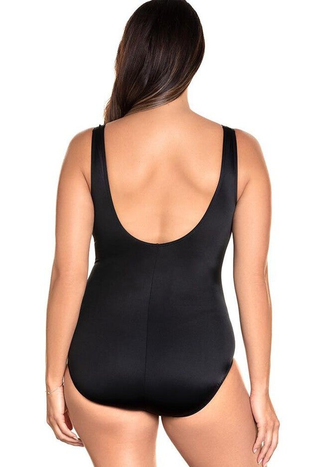 Longitude Blue Fan Tank One Piece Swimsuit, , on-hover image number null