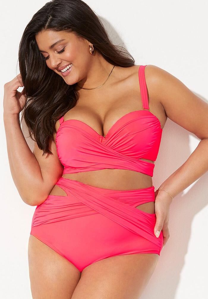 Cup size top bikini sets