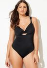 Sweetheart Keyhole Underwire One Piece Swimsuit, , alternate image number 2