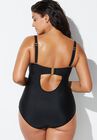 Ruched Underwire One Piece Swimsuit, , on-hover image number null