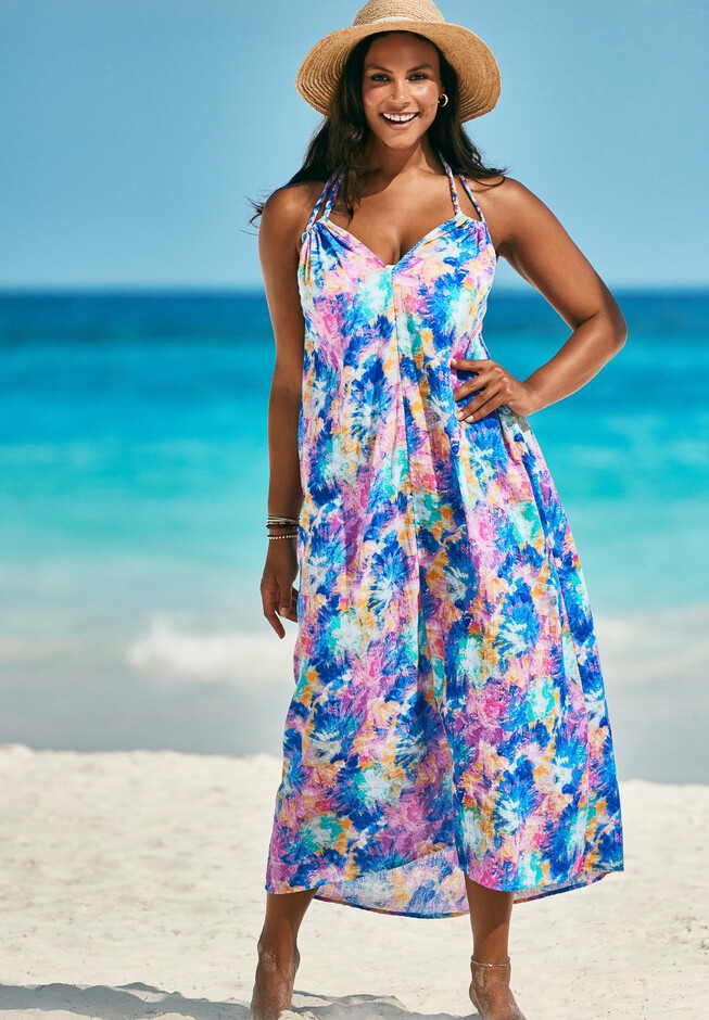 Braided Strap Gauze Maxi Dress | Swimsuits For All